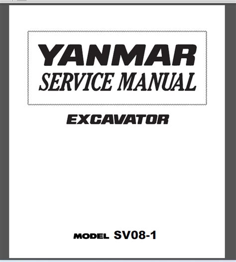 yanmar sv08 service